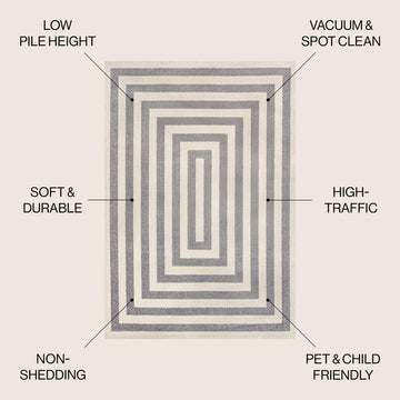 Bandol Modern Classic Mitre Stripe Area Rug